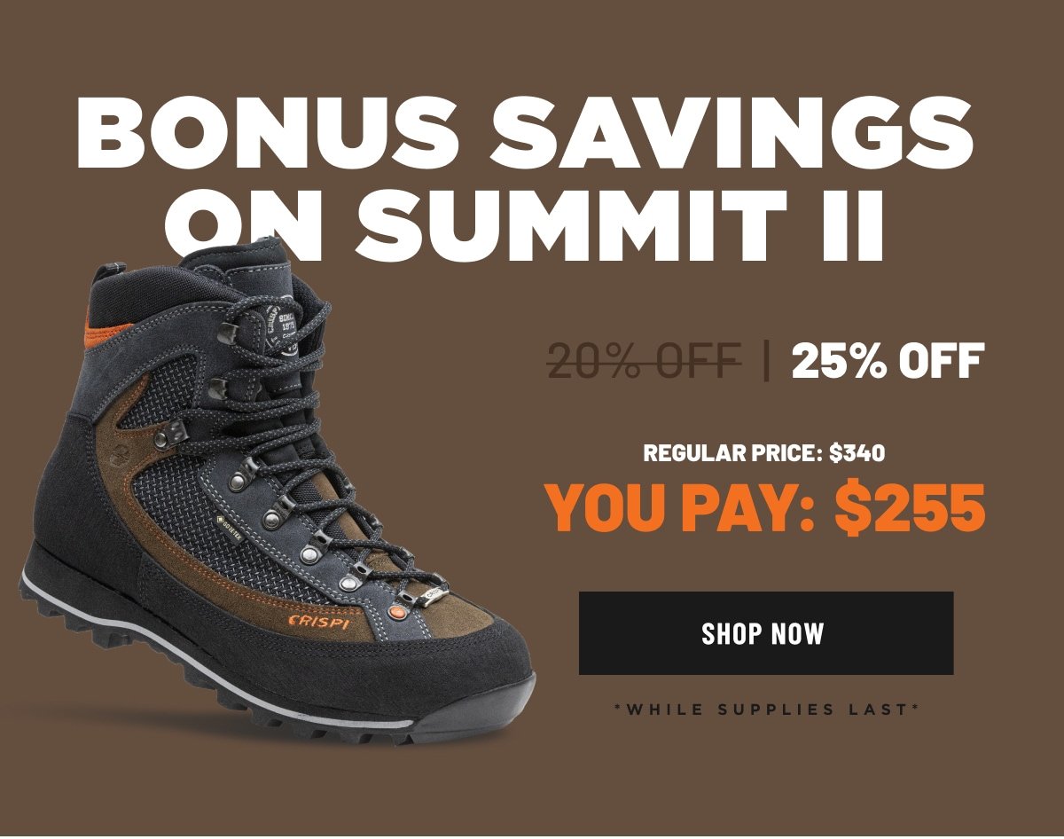 BONUS SAVINGS ON SUMMIT II