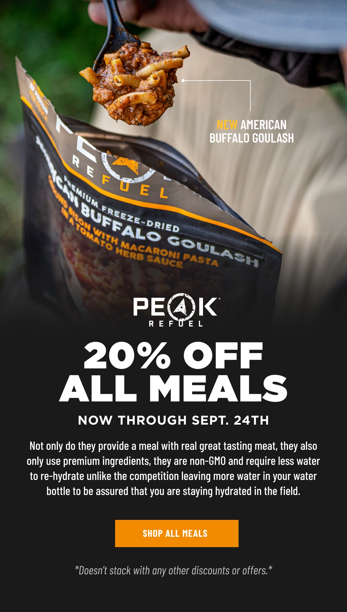 20% OFF ALL PEAK REFUEL MEALS