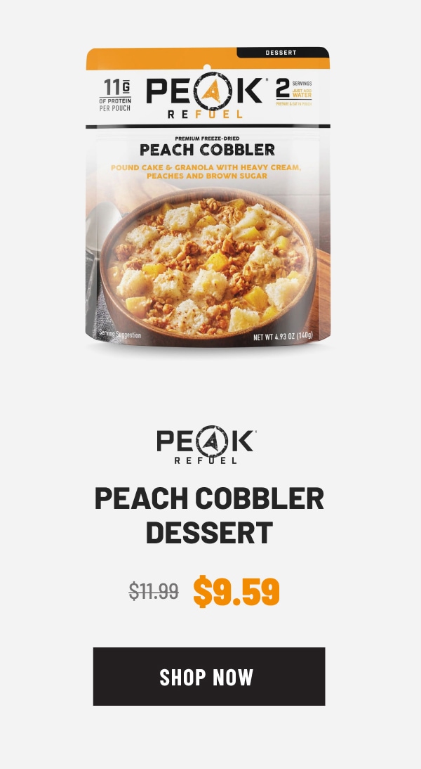 PEAK REFUEL PEACH COBBLER DESSERT