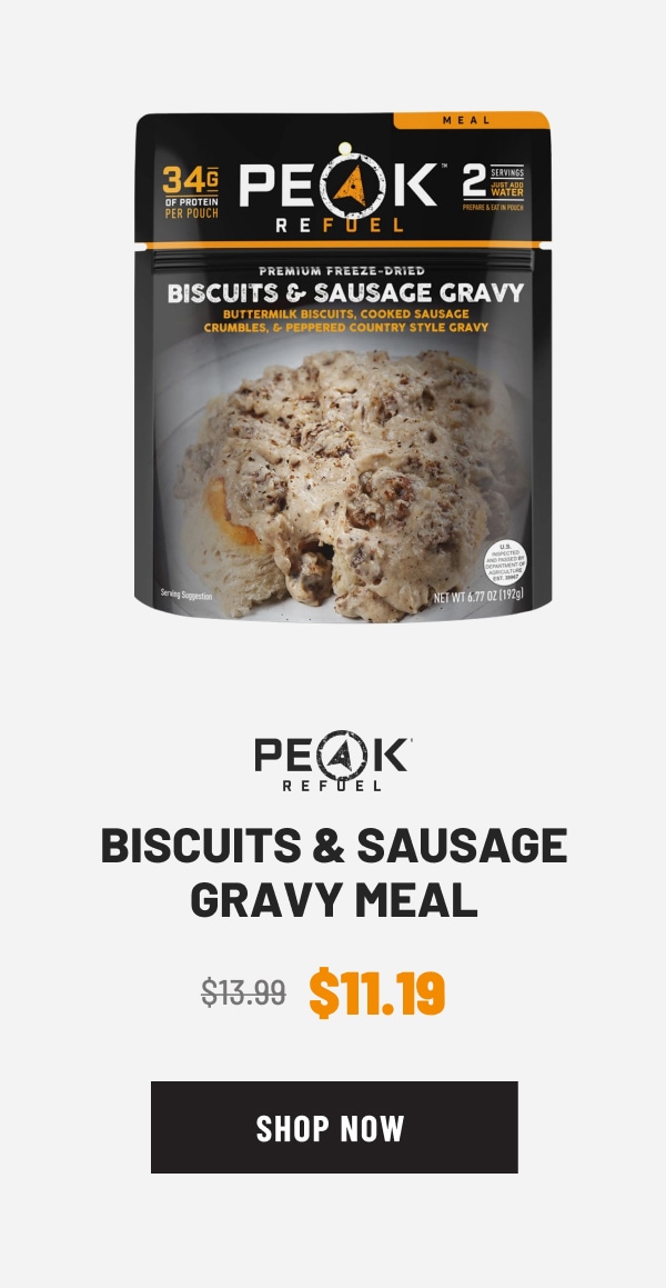 PEAK REFUEL BISCUITS AND GRAVY